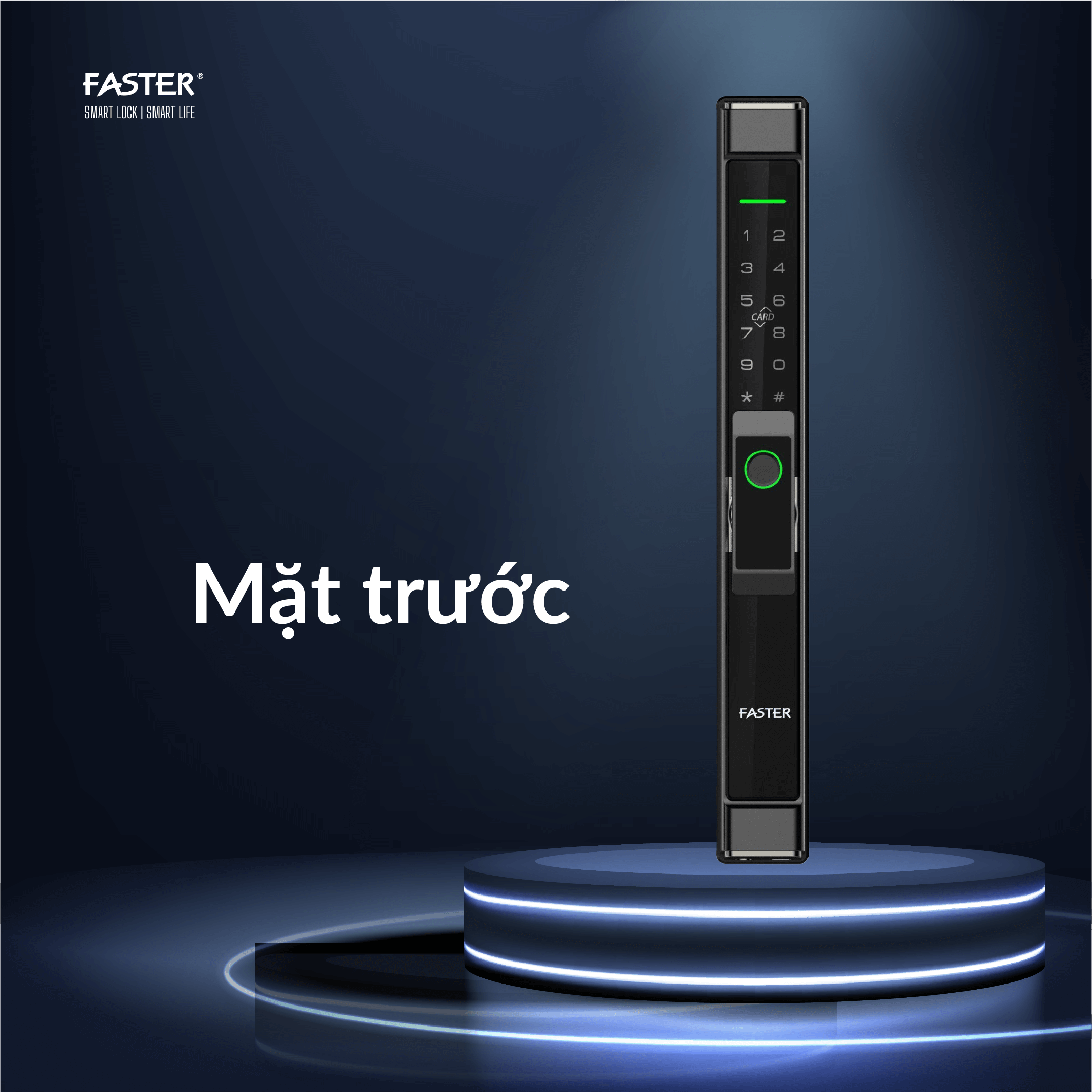 Khóa vân tay cửa nhôm FS6901 BL