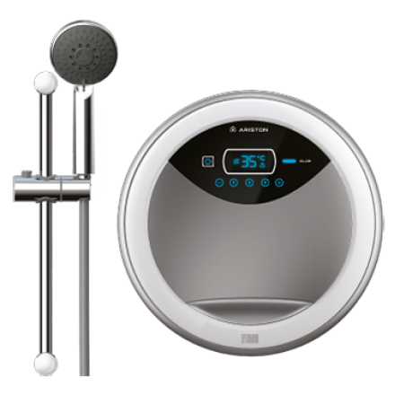 Bình nóng lạnh trực tiếp Ariston Aures Luxury Round RT45E-VN