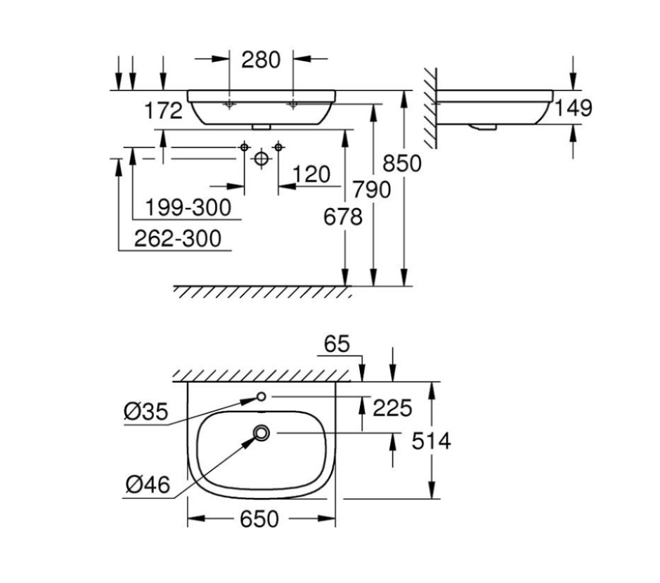 Lavabo treo tường GROHE 39323000