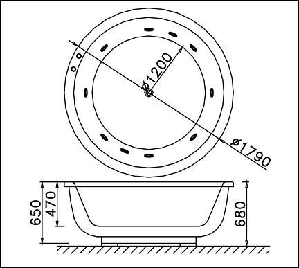 Bồn tắm massage Caesar MT6470