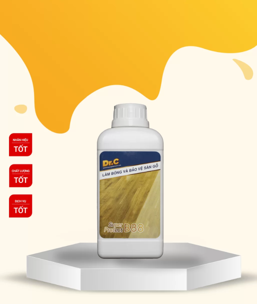 Dr.C B88 Super Protect Dung Dịch Phủ Bóng, Phục Hồi Độ Bóng, Tạo Lớp Bảo Vệ Sàn, Chống Trơn Trượt Sàn Gỗ