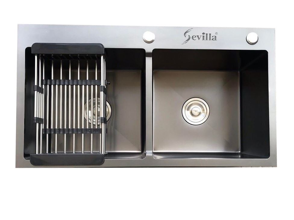 Chậu handmade 2 hố cân SV - 7843N1