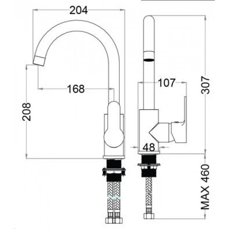 Vòi Rửa Chén Caesar K415C Nóng Lạnh