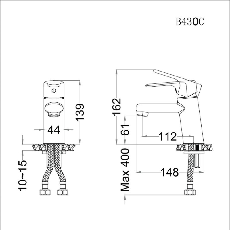 Vòi rửa lavabo nóng lạnh CAESAR B430CU