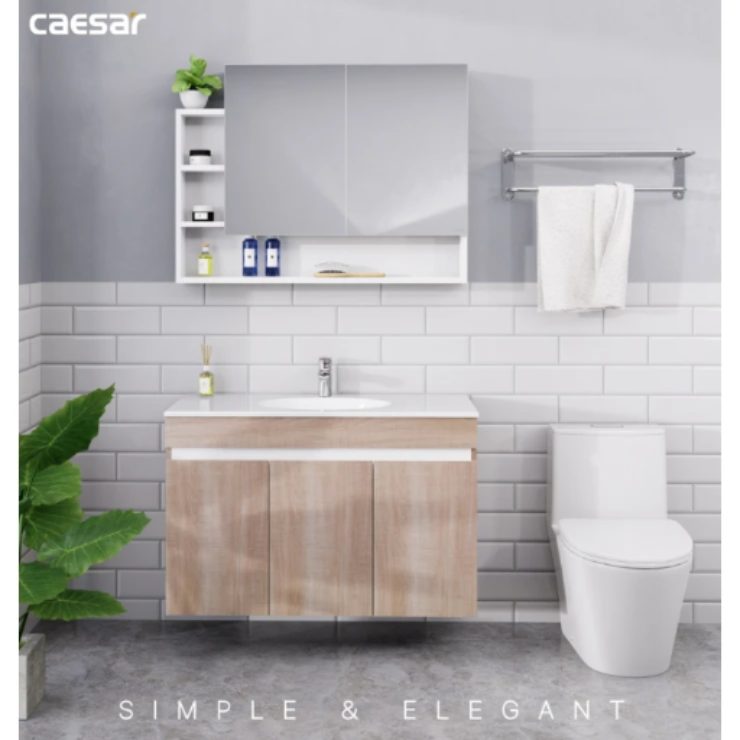 Bộ Tủ Lavabo Caesar LF5028/EH15028AW7V Treo Tường 1000x500mm