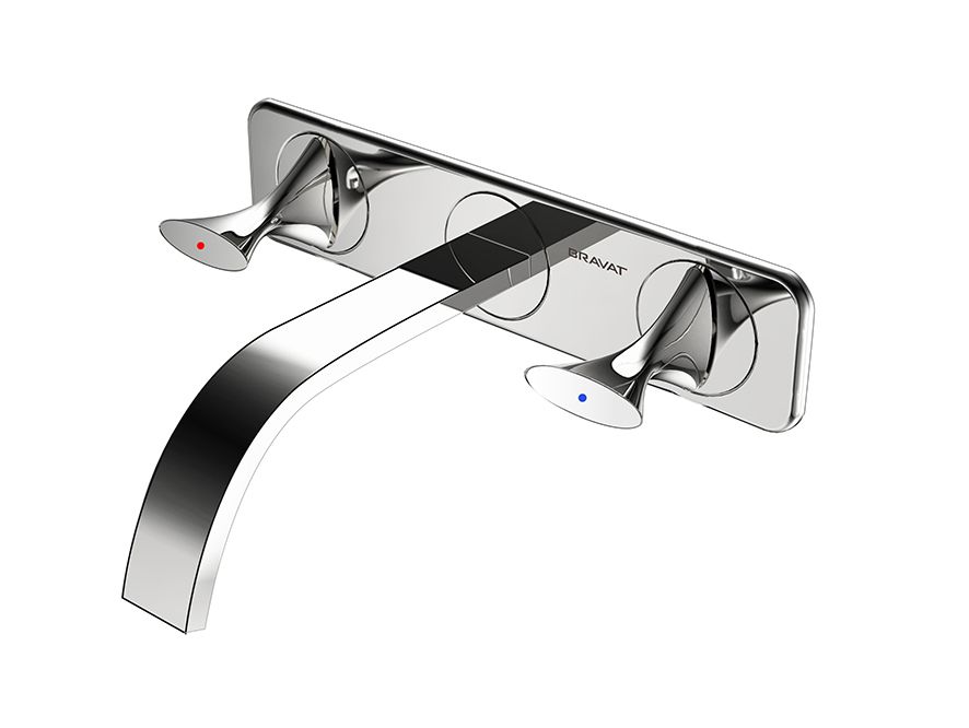 Vòi chậu lavabo âm tường cao cấp Bravat P69186C-ENG