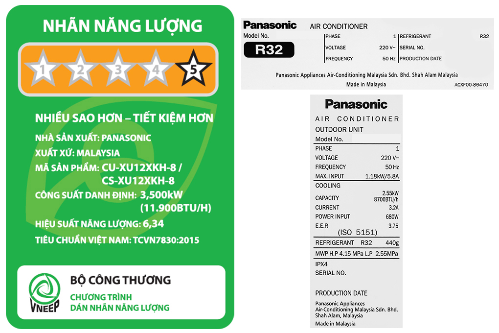Máy lạnh Panasonic Inverter 1.5 HP CU/CS-U12ZKH-8