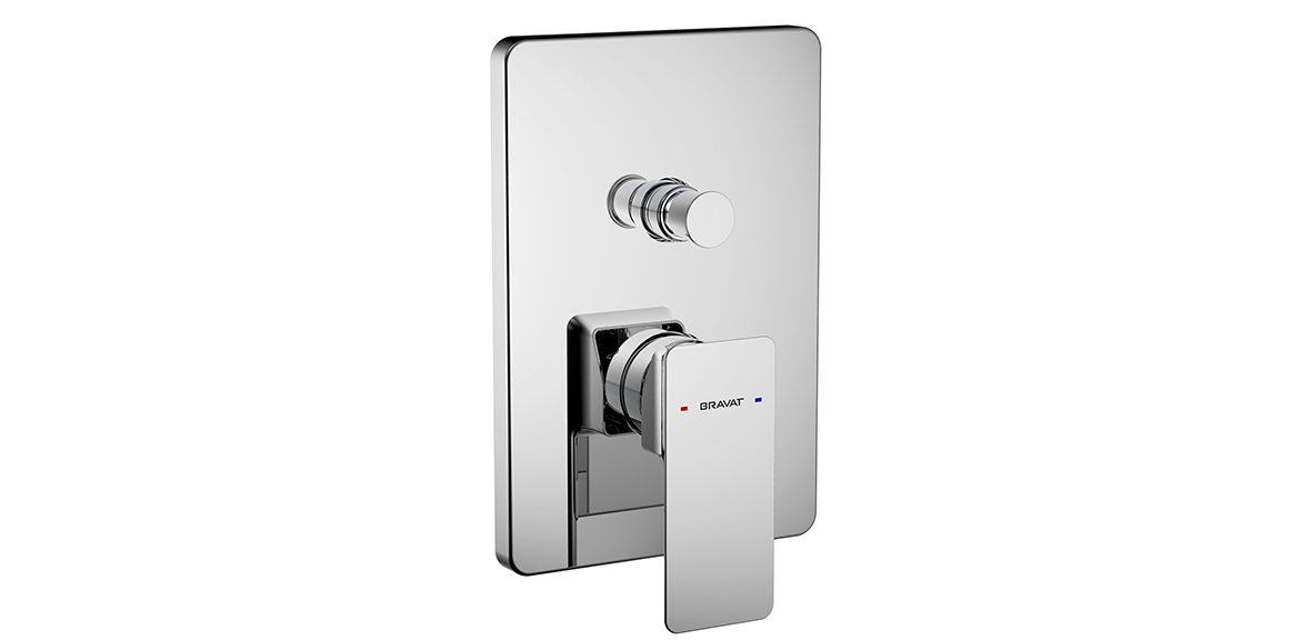 Bộ trang trí vòi hoa sen trộn sẵn Bravat PB856101CP-2-ENG
