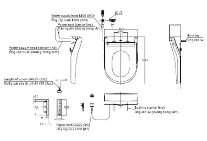 Nắp rửa điện tử WASHLET TCF4911EZ