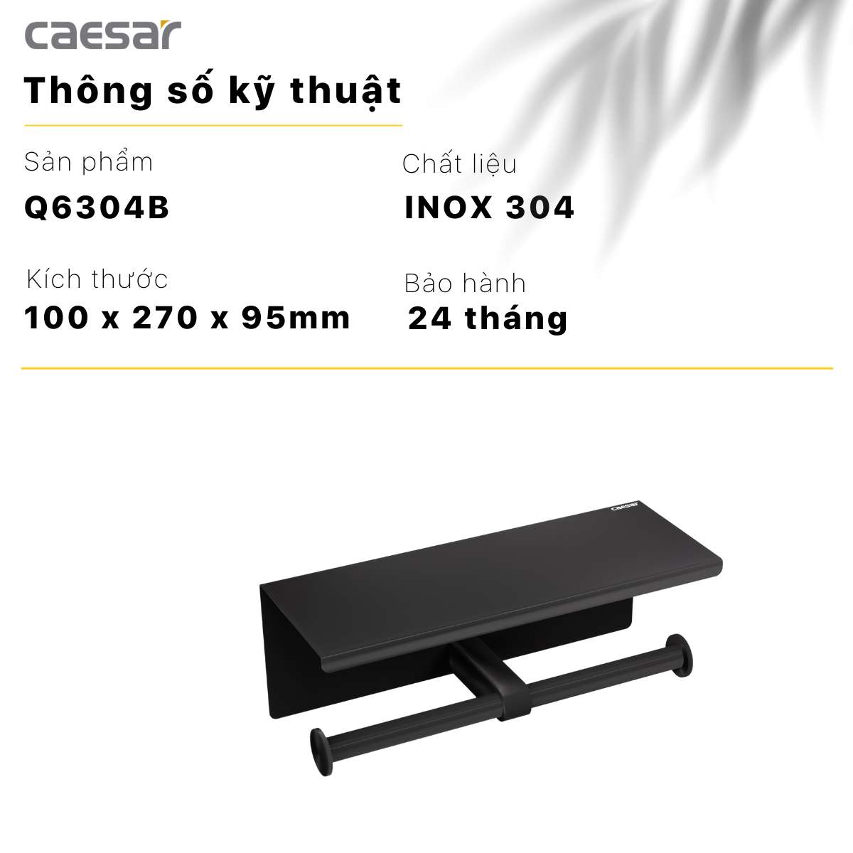 Móc giấy vệ sinh đôi Caesar Q6304B