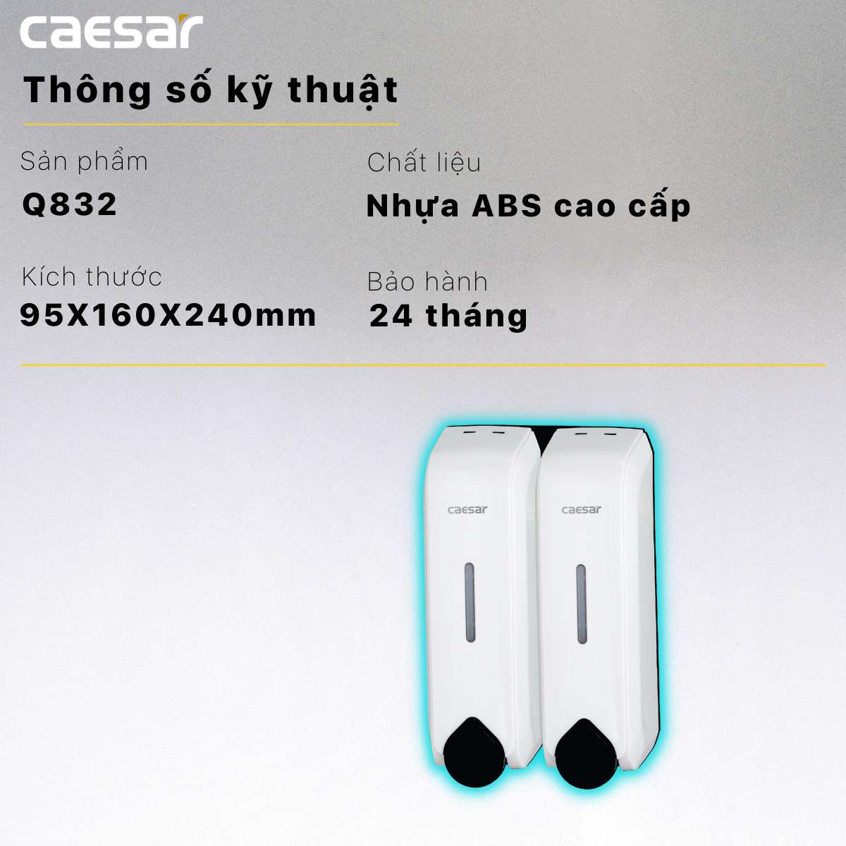 Hộp đựng xà phòng nước Caesar Q832