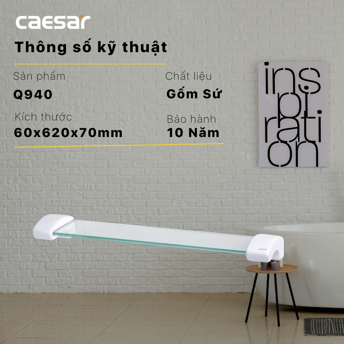 Kệ kính phòng tắm Caesar Q940
