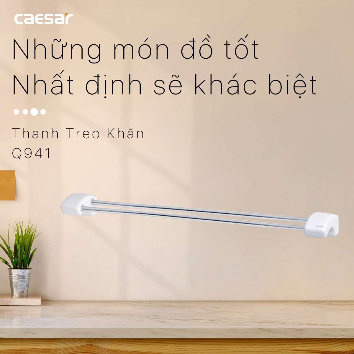 Giá treo khăn tắm đôi Caesar Q941