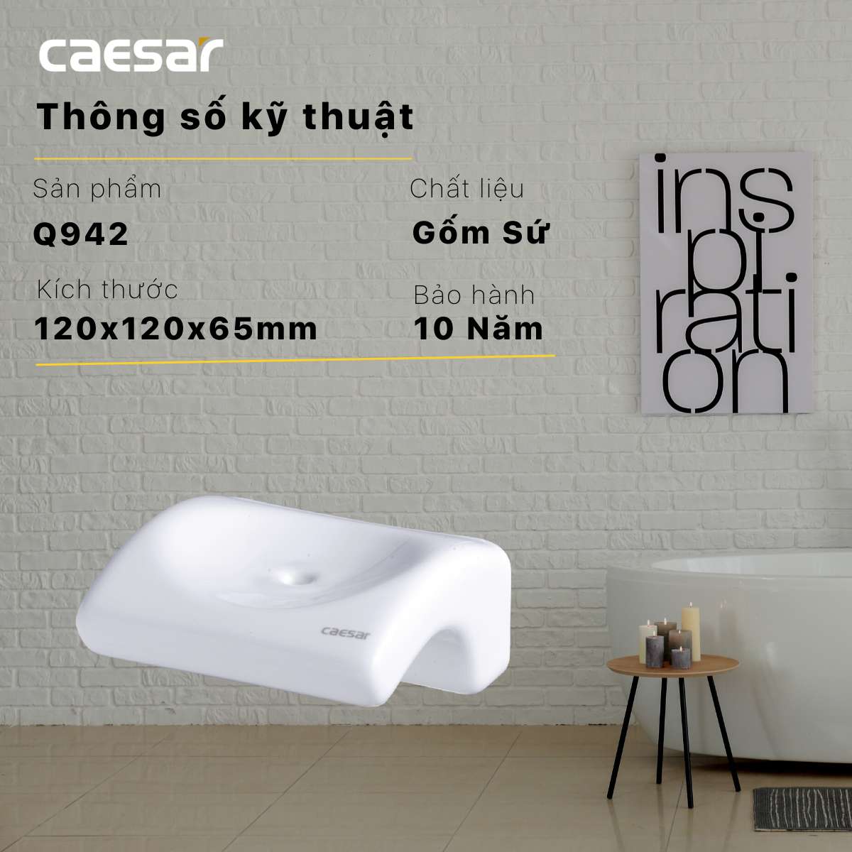 Đĩa để xà phòng Caesar Q942