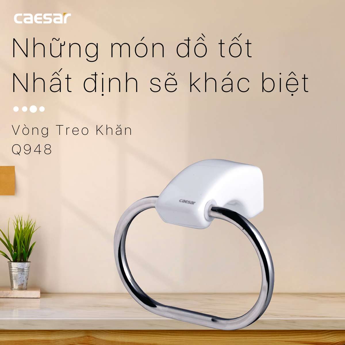 Vòng treo khăn tắm Caesar Q948