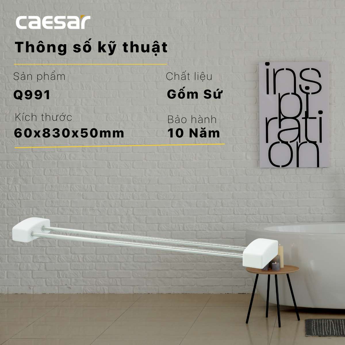 Giá treo khăn 1 tầng Caesar Q991