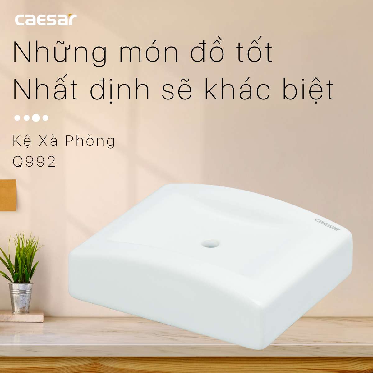 Giá để xà phòng sứ Caesar Q992