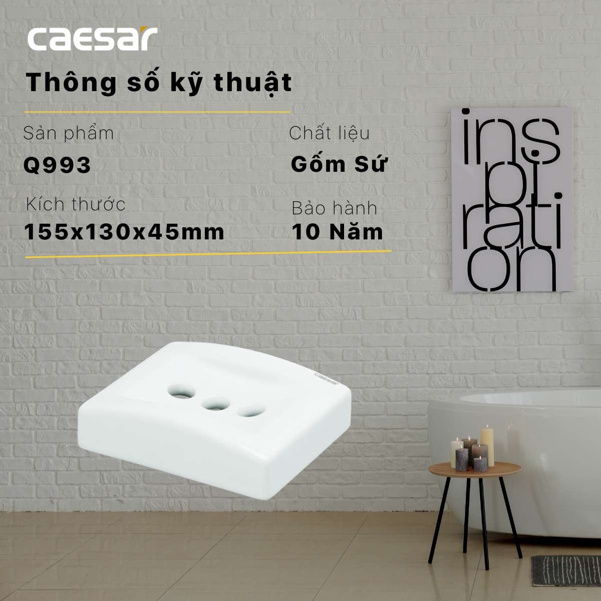 Giá đựng bàn chải Caesar Q993