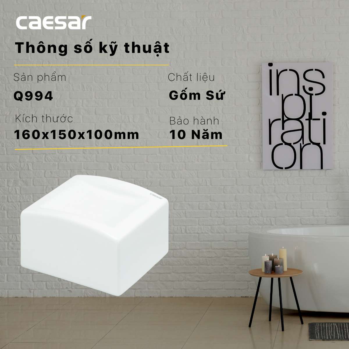 Hộp giấy vệ sinh Caesar Q994