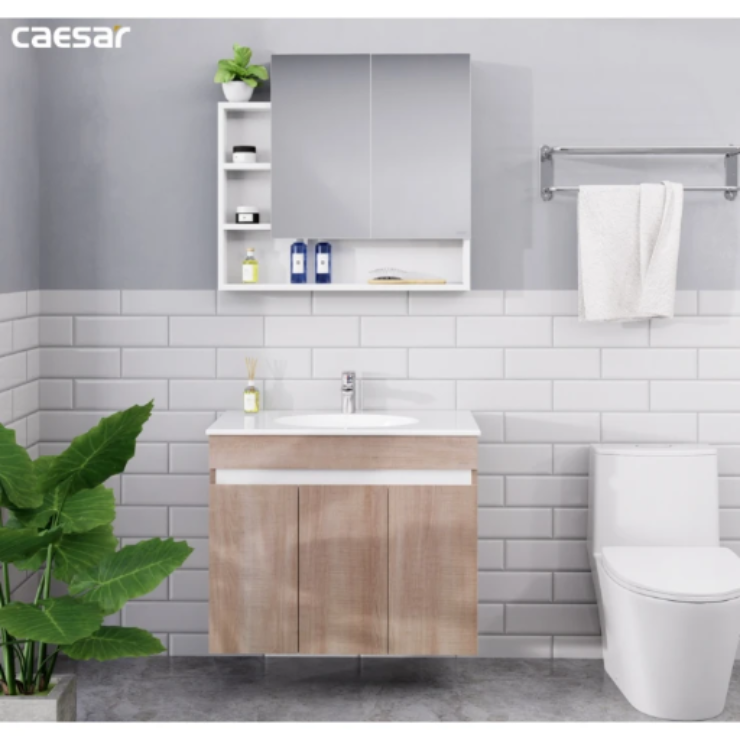 Bộ Tủ Lavabo Caesar LF5026/EH15026AW7V Treo Tường 800x500mm
