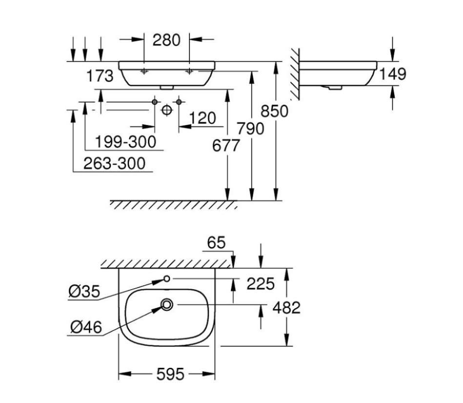 Lavabo treo tường GROHE 39335000