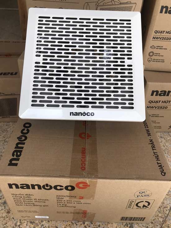 Quạt hút âm trần không ống dẫn Nanoco NCV2020