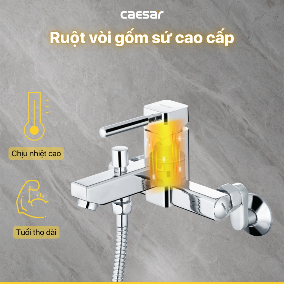 Vòi sen nóng lạnh Caesar S463C