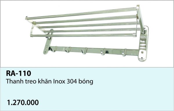 Thanh treo khăn inox 304 bóng RA-110