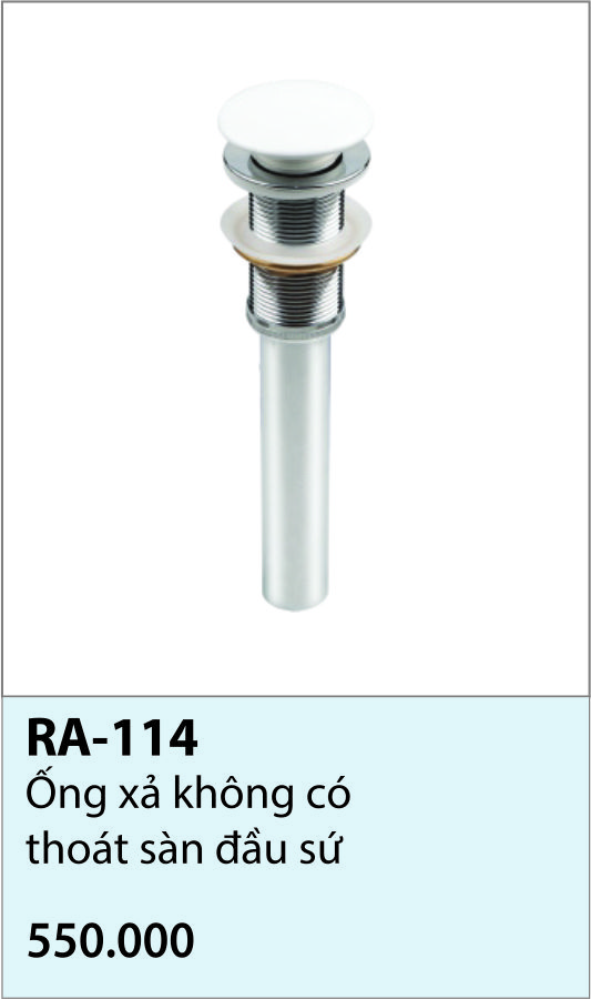 Xi phông chậu kính đầu sứ không có thoát tràn RA-114