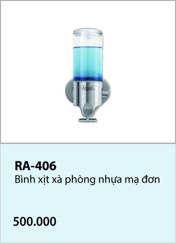 Bình xịt xà phòng nhựa mạ đơn RA-406