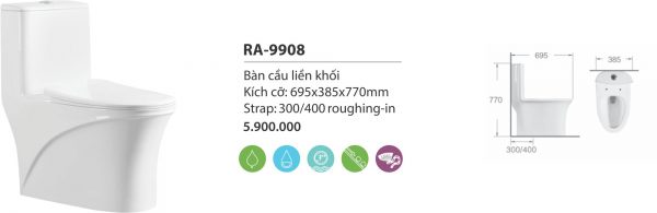 Bàn cầu liền khối RA-9908