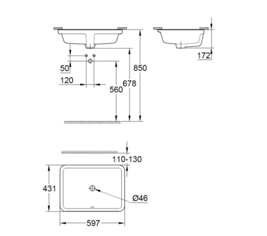 Lavabo âm bàn GROHE 3970900H