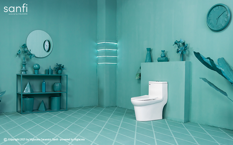 Bàn cầu một khối Sanfi S306