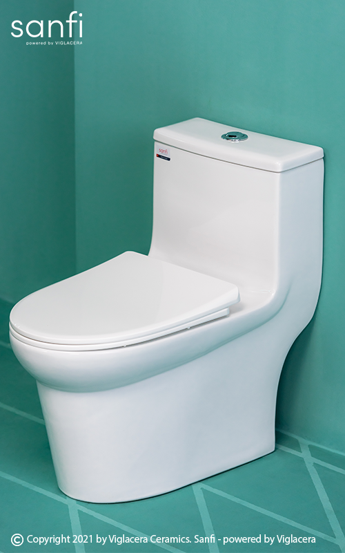 Bàn cầu một khối Sanfi S306