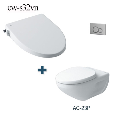 Bồn cầu nắp rửa cơ thông minh Inax AC-23P + CW-S32VN