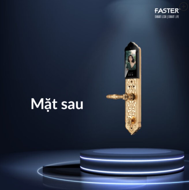 KHÓA CỬA ĐẠI SẢNH FASTER FS009 24K BRASS