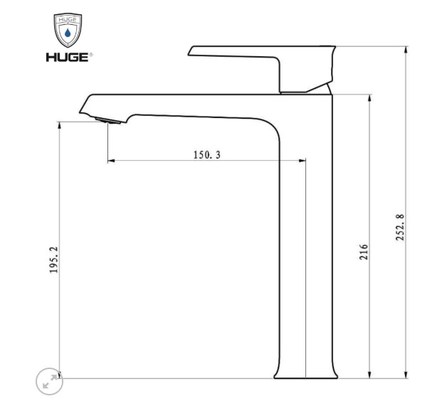 VÒI LAVABO BLACK H-2200AB