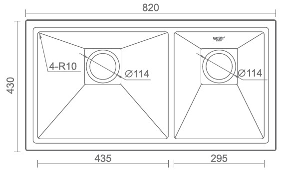Chậu rửa bát Geler GL-8243