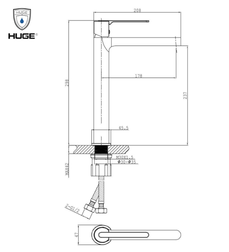 VÒI LAVABO PAMELA CAO H-2600EA