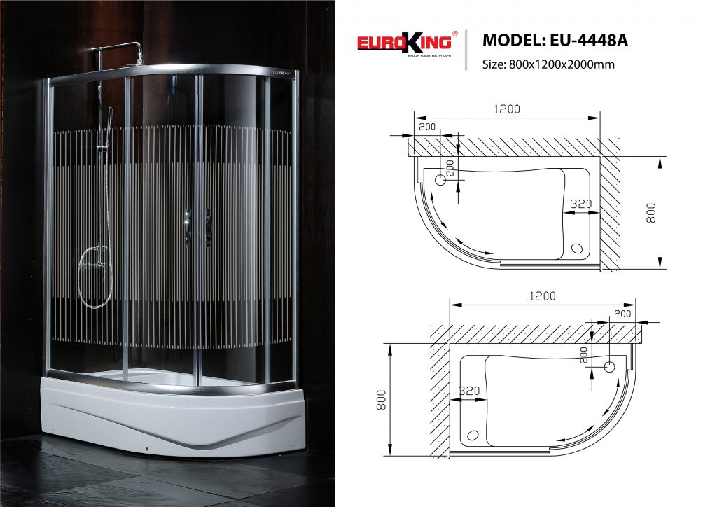 Phòng tắm vách kính Euroking EU-4448A