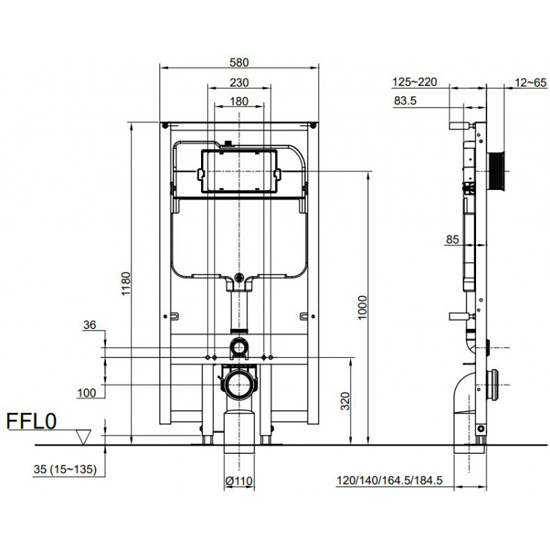 Két nước âm tường TOTO WH172A