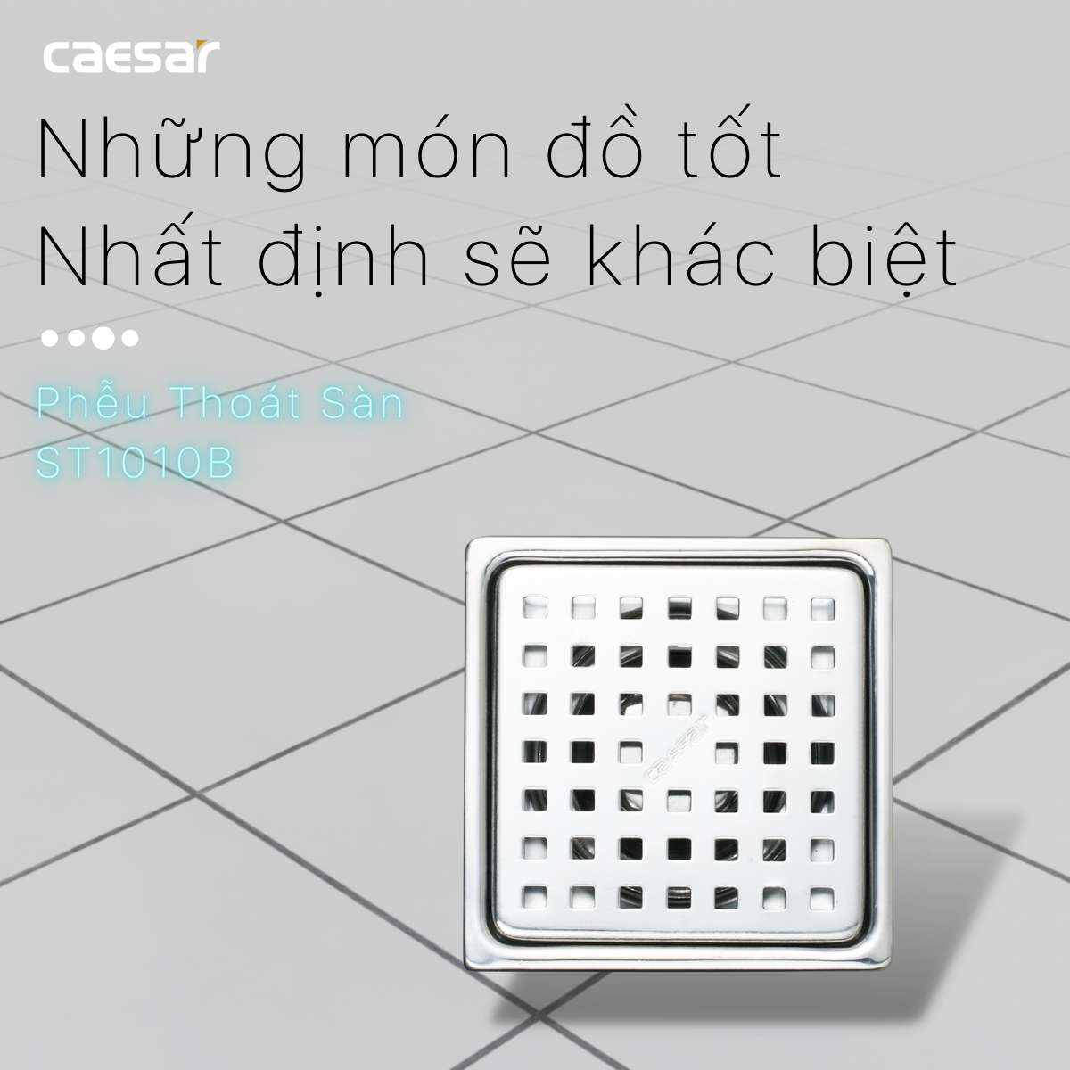 Ga thoát sàn Caesar ST1010B (Ø60)