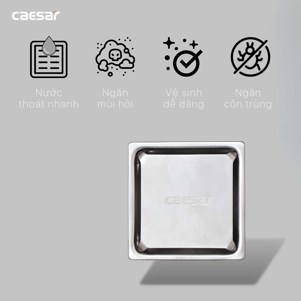 Ga thoát sàn Caesar ST1010E (Ø60)