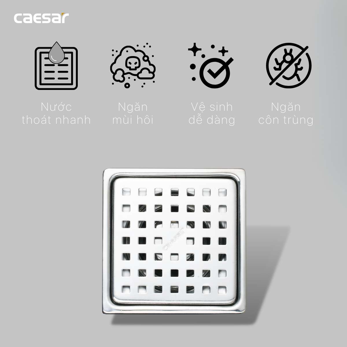 Ga thoát sàn Caesar ST1212 (Ø60)