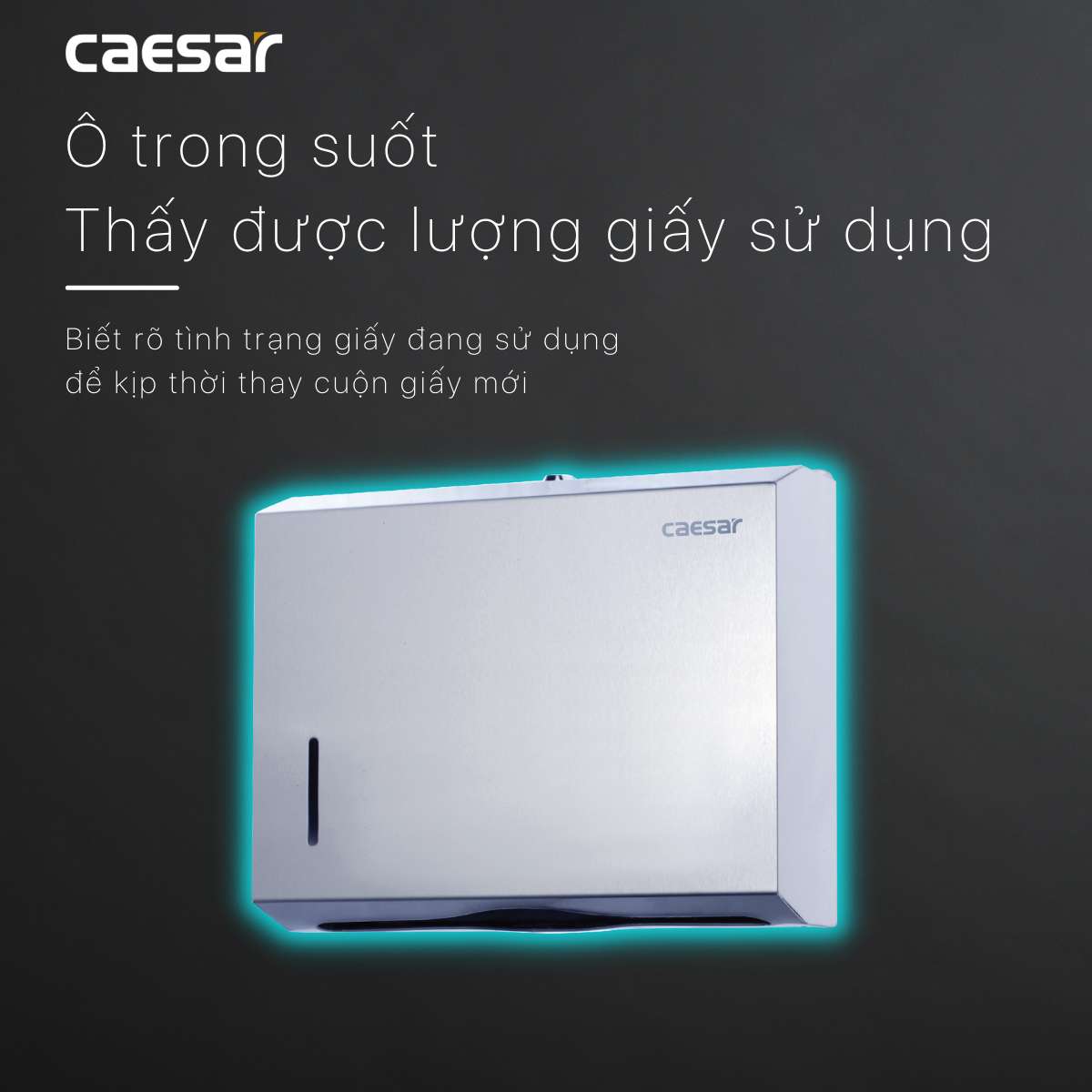 Hộp đựng giấy vệ sinh inox Caesar ST127