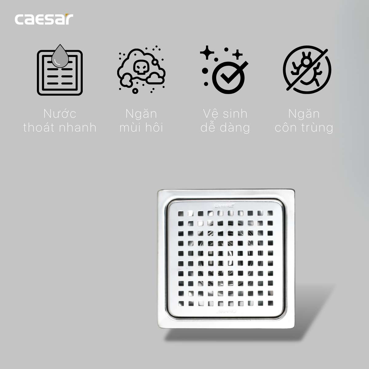 Ga thoát sàn Caesar ST1414L (Ø90)