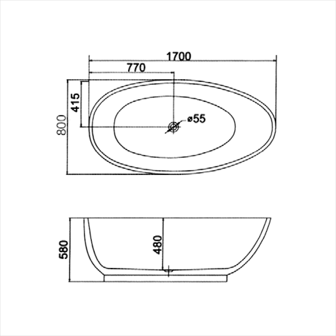 Bồn tắm độc lập (DT-3005)