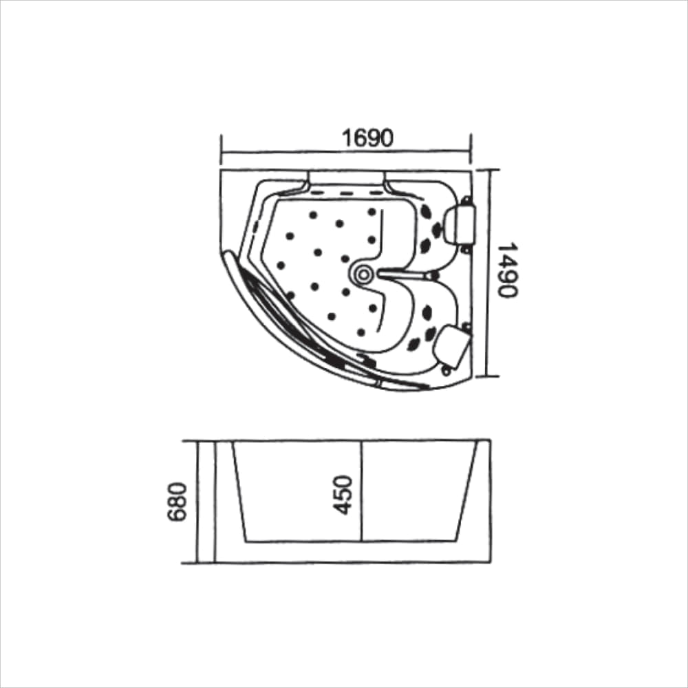 Bồn tắm massage (M-3306AL/R)