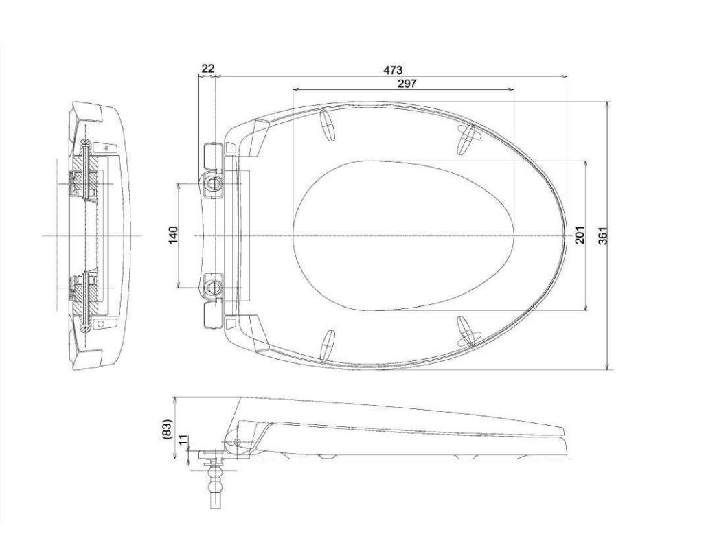 Nắp bồn cầu đóng êm TOTO TC393VS