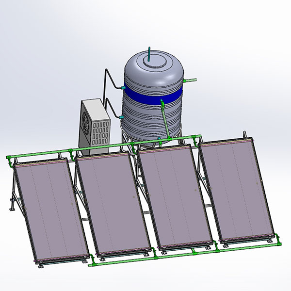 Thái Dương Năng dàn tổng 5 tấm phẳng 500 lít